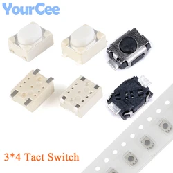100Pcs/5Pcs 3*4*2mm Tact Switch Button Switch 2Pin Touch Switch SMD Micro Switch 3x4x2mm for MP3 MP4 Phone Key Switch 3*4*2.5mm