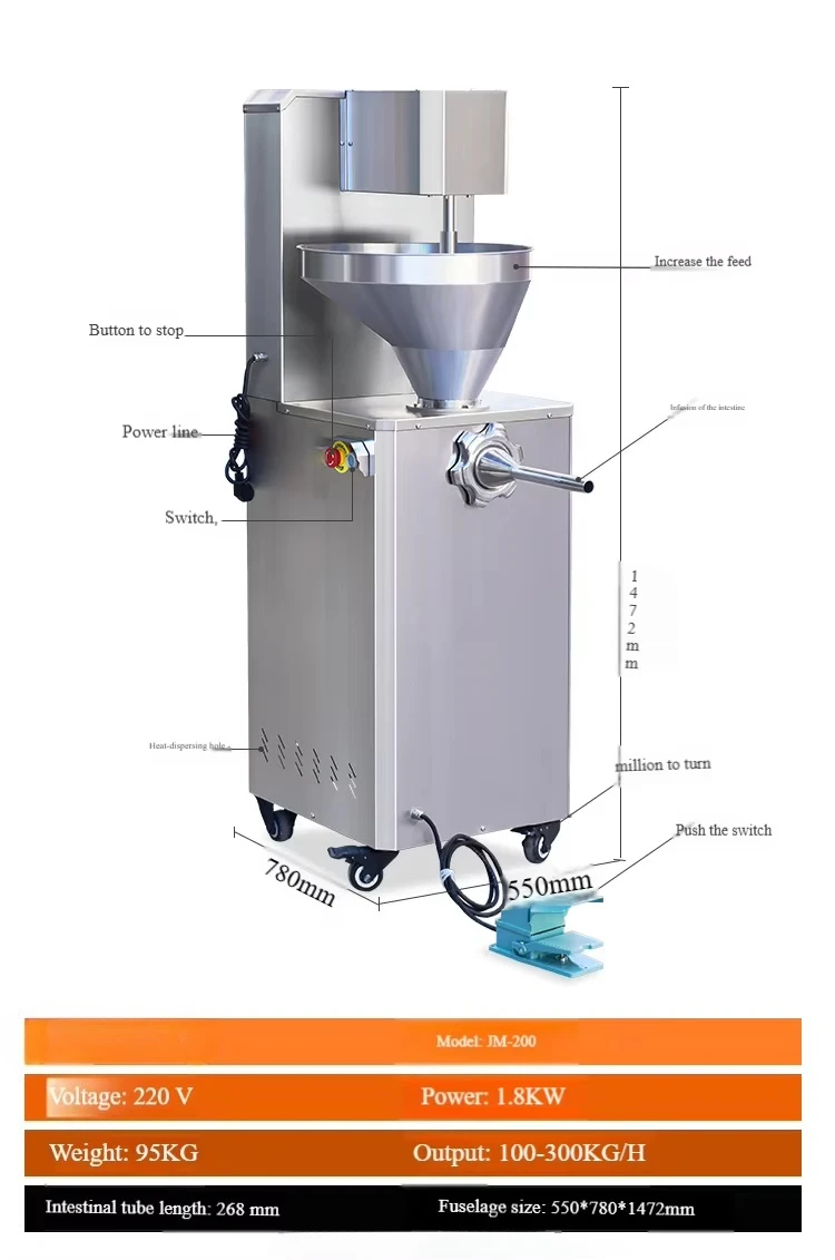 Commercial Automatic Hydraulic Sausage Processing Machine Preserved Egg & Pork Sausage Meat Ball Type with Core Motor Component