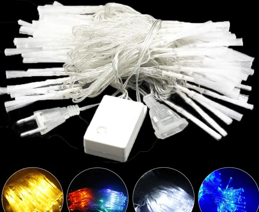 Fiber Optic Fairy String Lights 10M 100 LED Starburst Firework Christmas Decor Lamp for Party Home Patio Garden  Waterproof