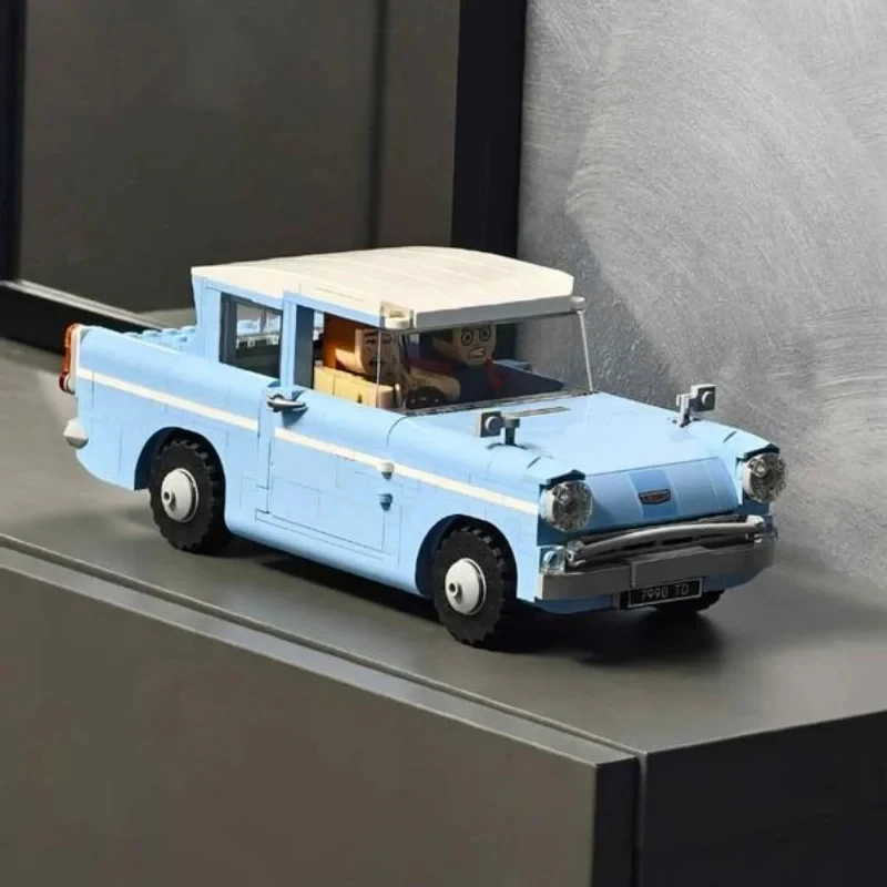 868ピースの魔法の飛行フォードアングリア76470モデルブリックdiy組み立て車両ホームデスクトップ装飾誕生日クリスマスギフトsu