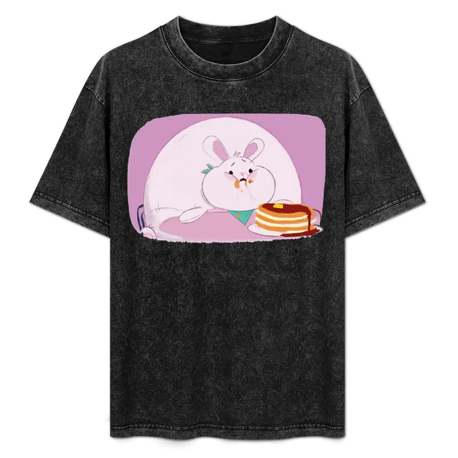 

Pancake Bunny T-Shirt Casual Daily Wear Short Sleeve Top