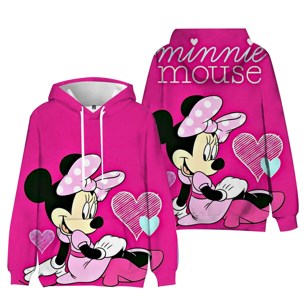 Autumn Mickey Mouse Printed Hoodie Women Fashion Korean Hooded Sweatshirts Woman Y2K Streetwear Loose Hoodies