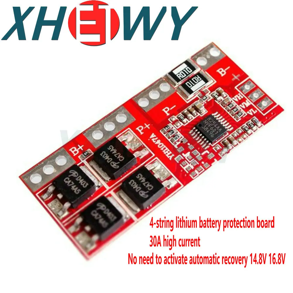 Smart Electronics 4S 30A High Current Li-ion Lithium Battery 18650 Charger Protection Board 14.4V 14.8V 16.8V Overcharge