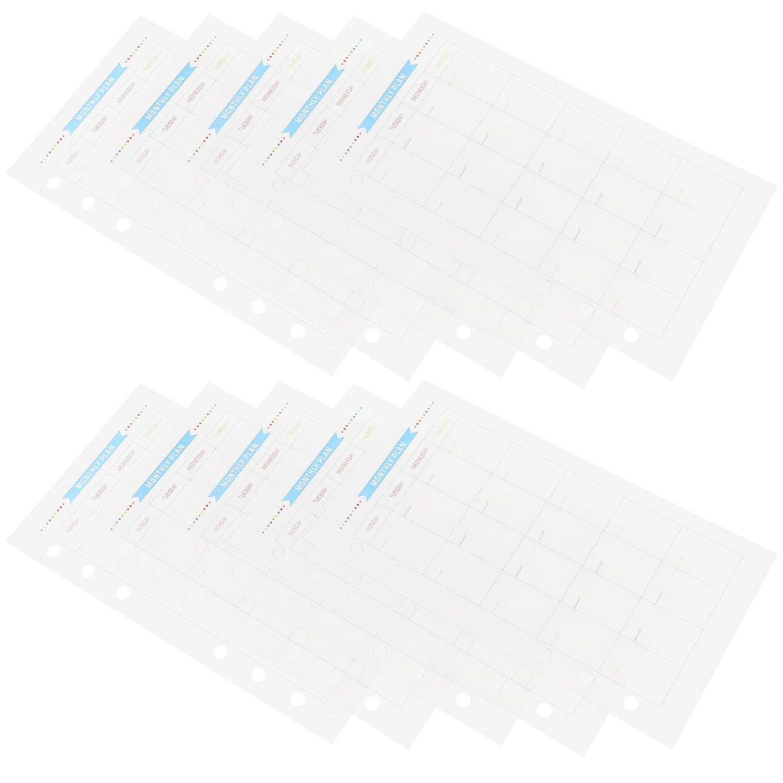 

40 Sheets A6 Paper Refills Smooth Writing Drawing Travel Office Notebook Journal Planner Inserts Binder Refill Papers