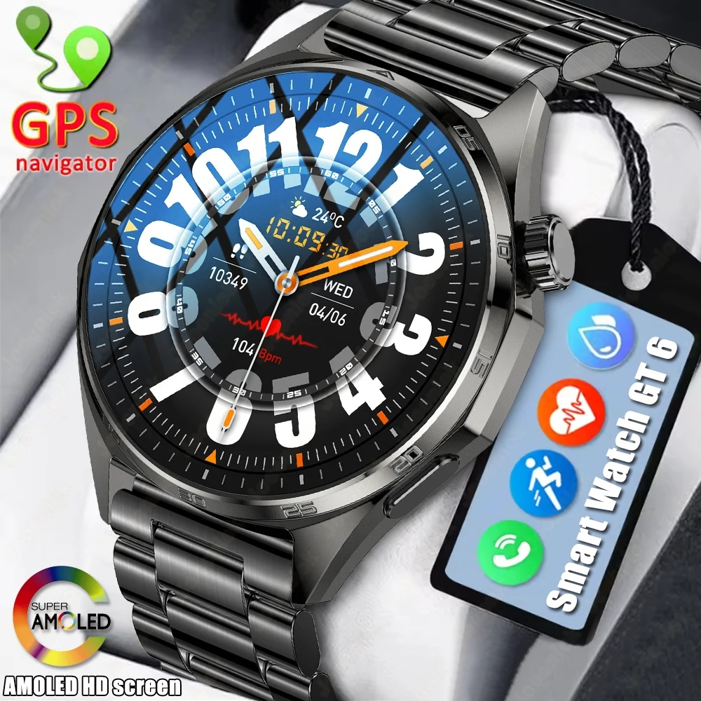 

2026 Новые Смарт-часы, мужские полноэкранные сенсорные GPS NFC, монитор сердечного ритма, Bluetooth-вызов, умные часы Android IOS