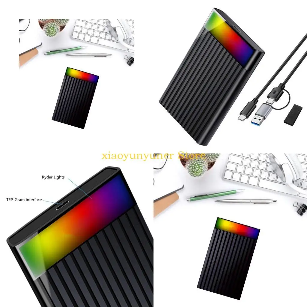 

P9JB 2,5 USB C SSD корпуса SSD жесткий диск с светом RGB