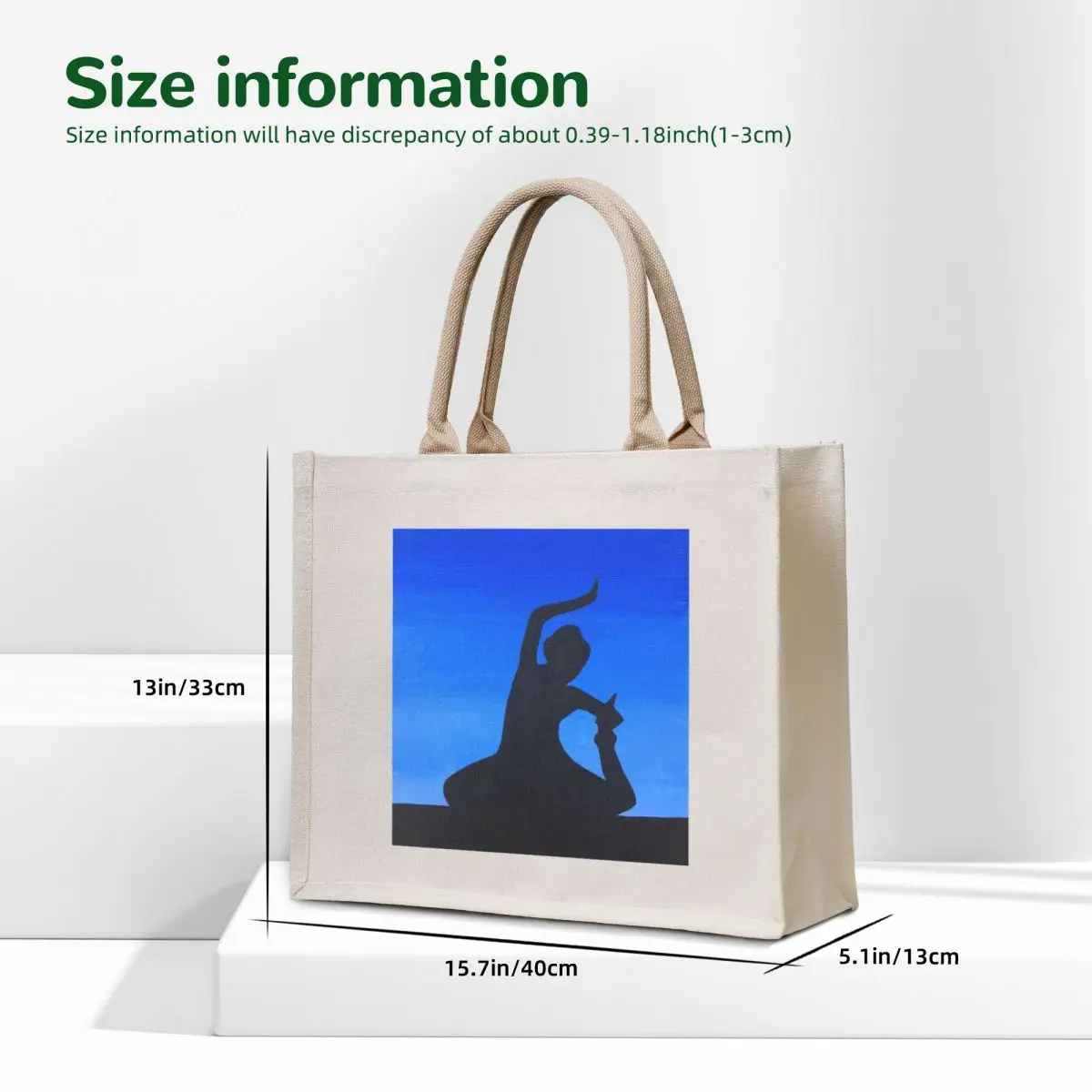 Indiase klassieke danseres Tote Bag Lady tassen draagtas universiteit Shopper tas