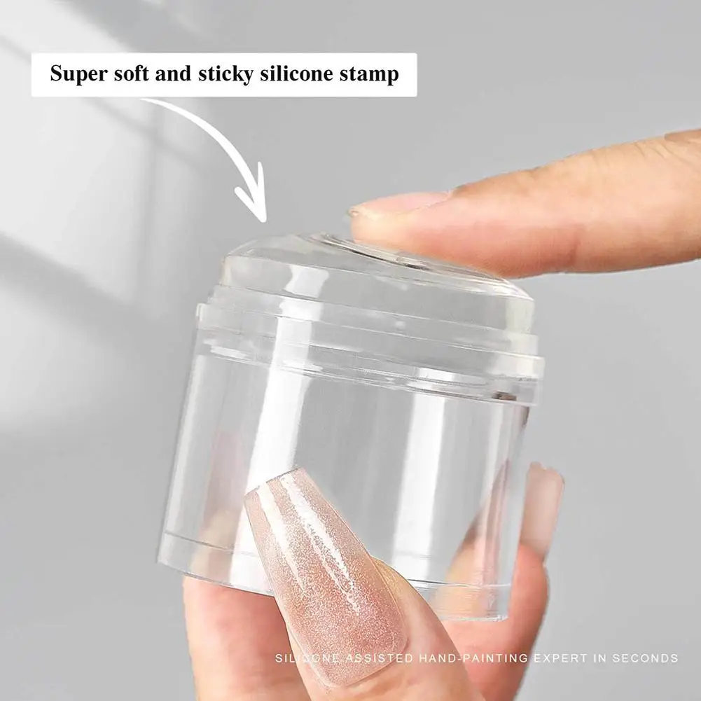 مسمار الختام ، الفرنسية مسمار الفن الختام واضح سيليكون ختم مكشطة مستديرة مستطيلة رئيس ختم DIY بها بنفسك رسومات أظافر مانيكير #6