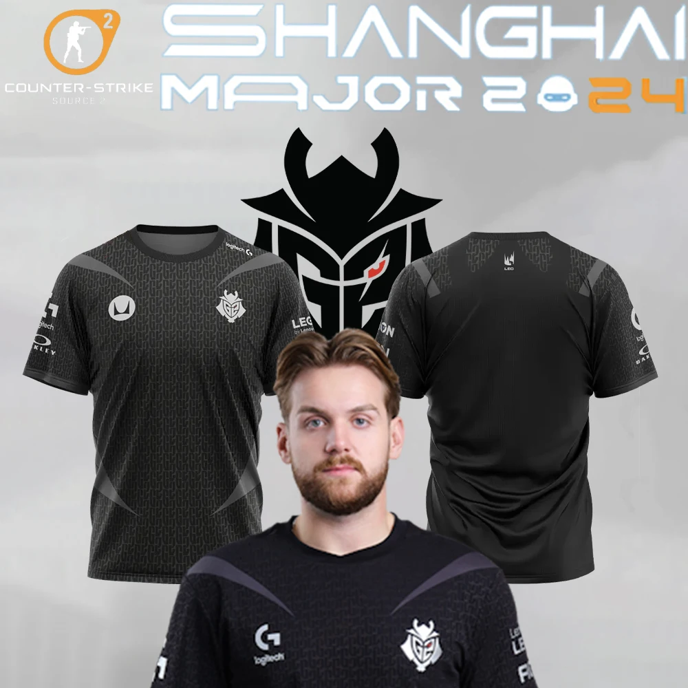 2024 CSGO Major G2 Esports Club Support Jersey CS2 Game Training Match Uniform Men's T-Shirt Sports Competition Team Jersey