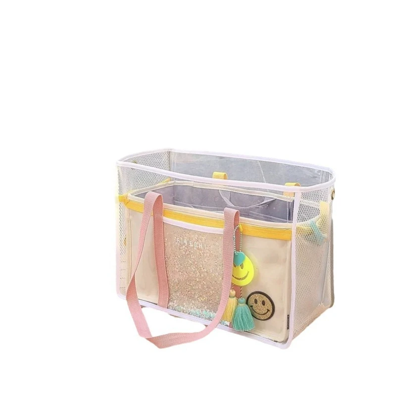 Sac messager en PVC transparent pour enfants, sac de plage à la mode pour maman, chariot pour enfants, sacs pour mère et fille