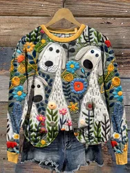 3D Mushroom Art Print Casual Sweatshirt 3D Printed Women Casual Pullover