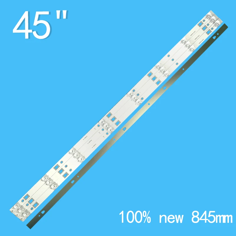 4PCS 845mm LED Backlight strip 8 lamp for Sharp 45"TV LCD-45TX4100A 45SF475A 45SF470A 45SF478A 3P45UM001 A9 ECHOM-0345UM007