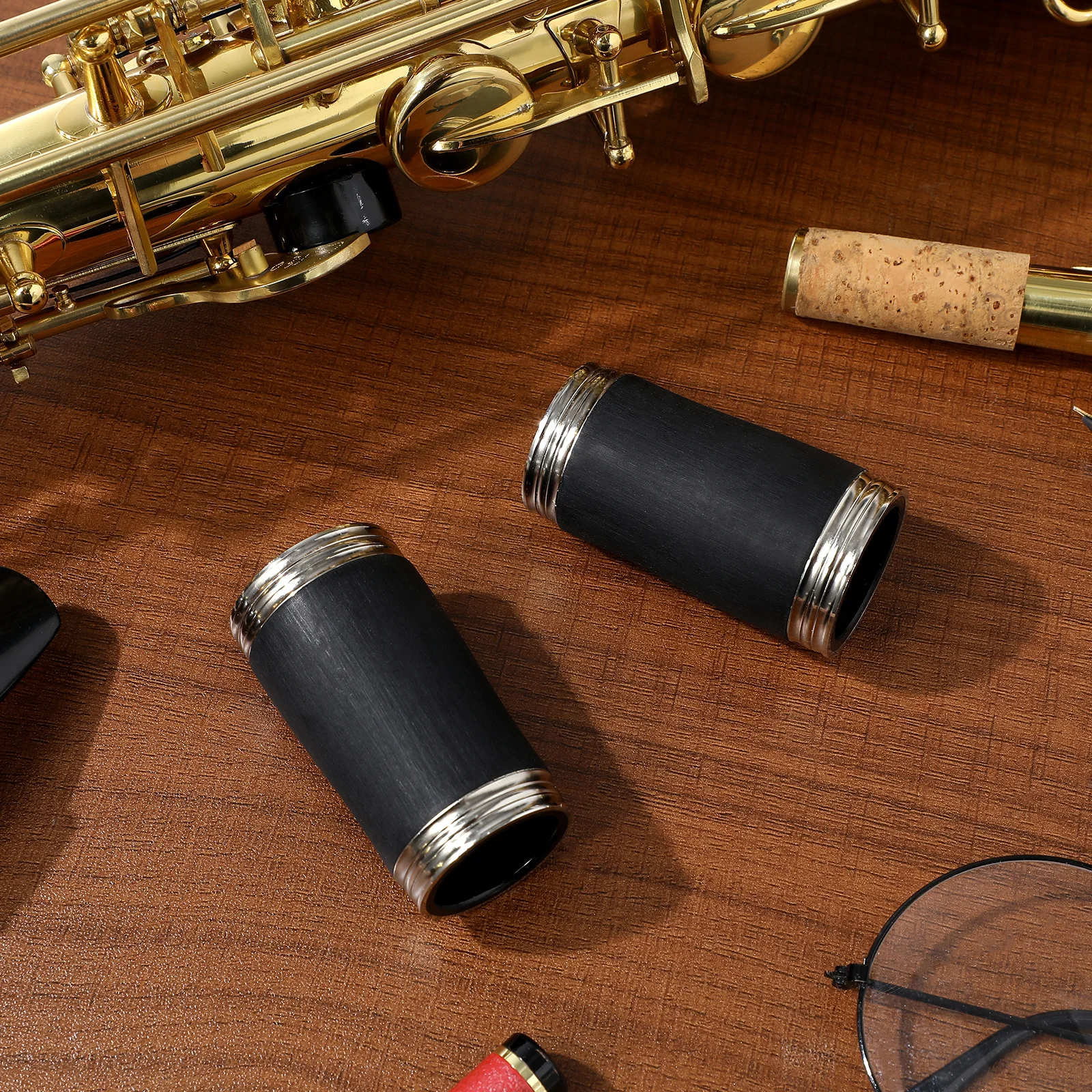 

2pcs Clarinet Metal Two-Section Tubes Replacement Tuning Parts B Flat Pitch Compact Lightweight Durable For Professionals