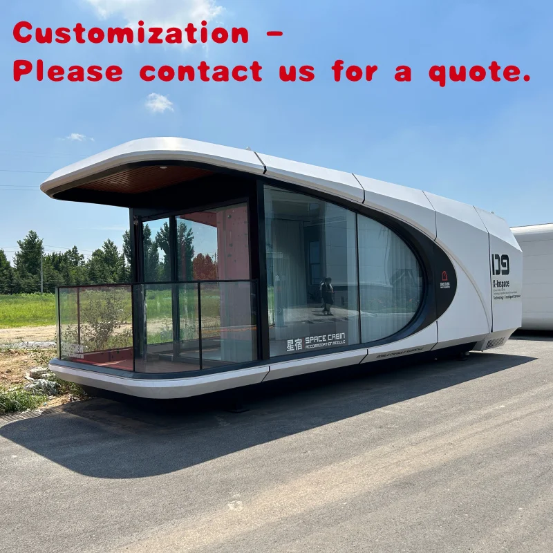 

custom.Modern Luxury Prefabricated House Space Capsule Design with Intelligent System Outdoor Spacecraft Made Steel Sandwich