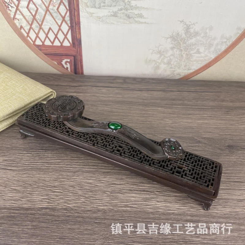 Ruyi Incense Burner Household Incense Burner Incense Box Incense Holder Household Indoor Incense Burner Alloy Handicrafts Tea Ce