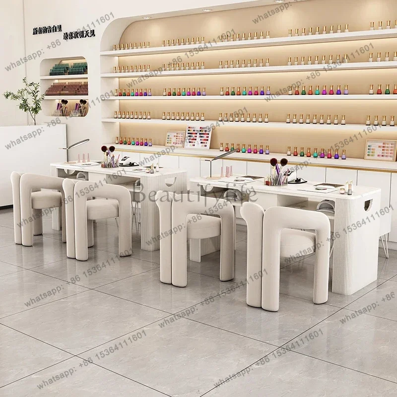YJ Nordic Aesthetic Nail Table Simple Design Multifunctional Premium Nail Desk Trendy Beauty Table Manucure Furniture