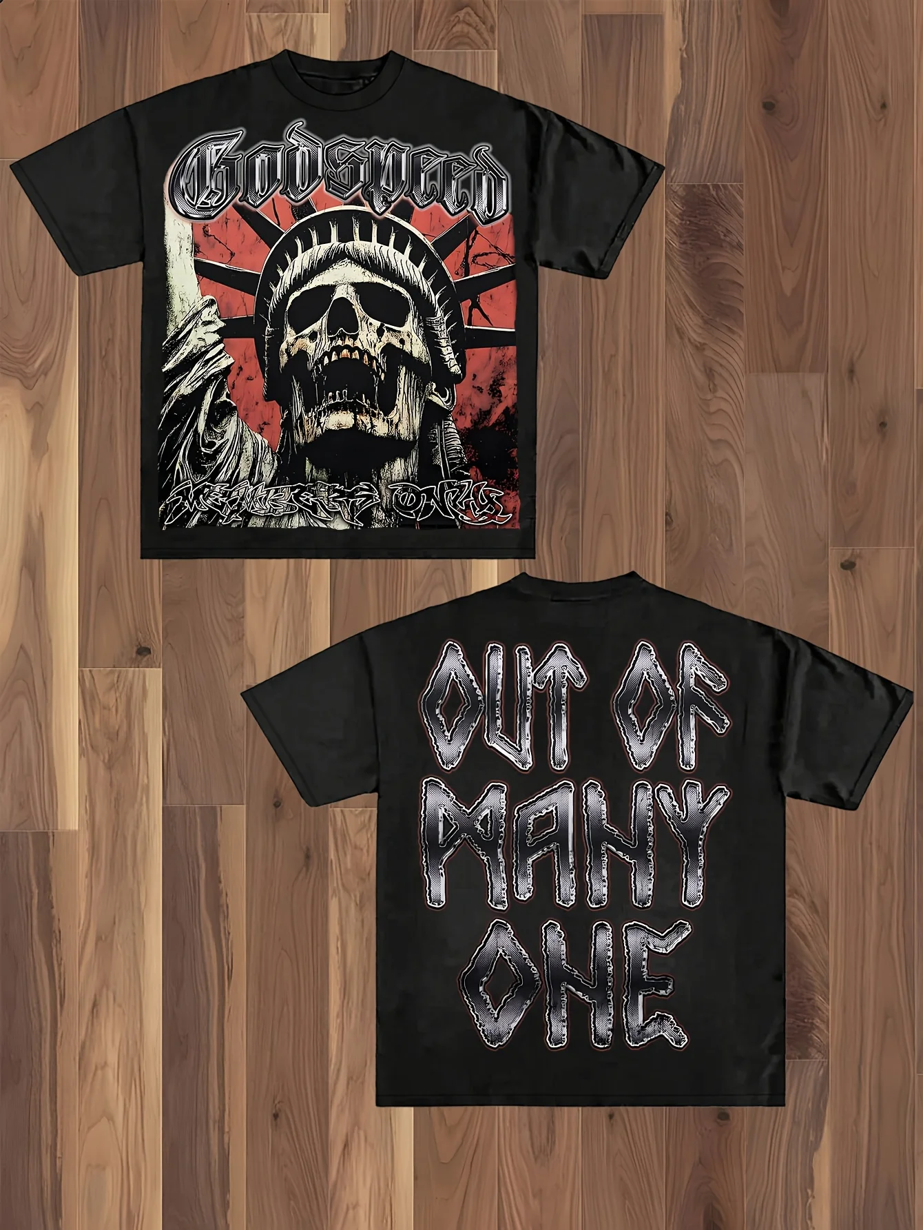 

Летняя мужская новая модная готическая удобная и дышащая футболка с буквенным принтом черепа и круглым вырезом, уличный топ в уличном стиле