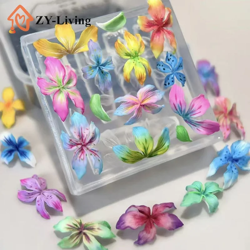 3D Flowers Nail Mold DIY Silic - Resin Art Templates Free ulasan dan harga