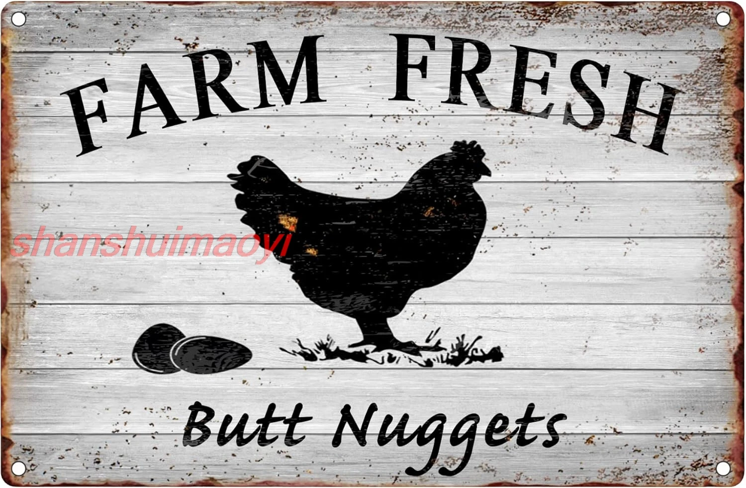 Vintage Metal Tin Sign Funny Farm Vintage Chicken Metal Sign Suitable For Farm Cafe Home Wall Decor 8x12 Inchse, Multicolor