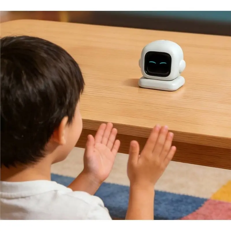 BEDW-4G & Wifi AI Intelligent Robot Electronic Pet Kids Companion Robot Voice Interpreter Dialogue Children Gift Pink