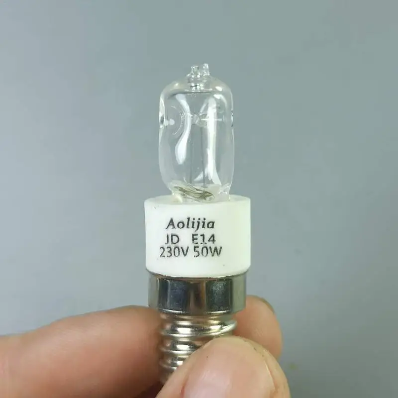 40W/50W E14 Oven Light Bulb 110V/220V Halogen Oven Lamp High Temperature 500℃ Resistant Safe Dryer Microwave Light Bulb
