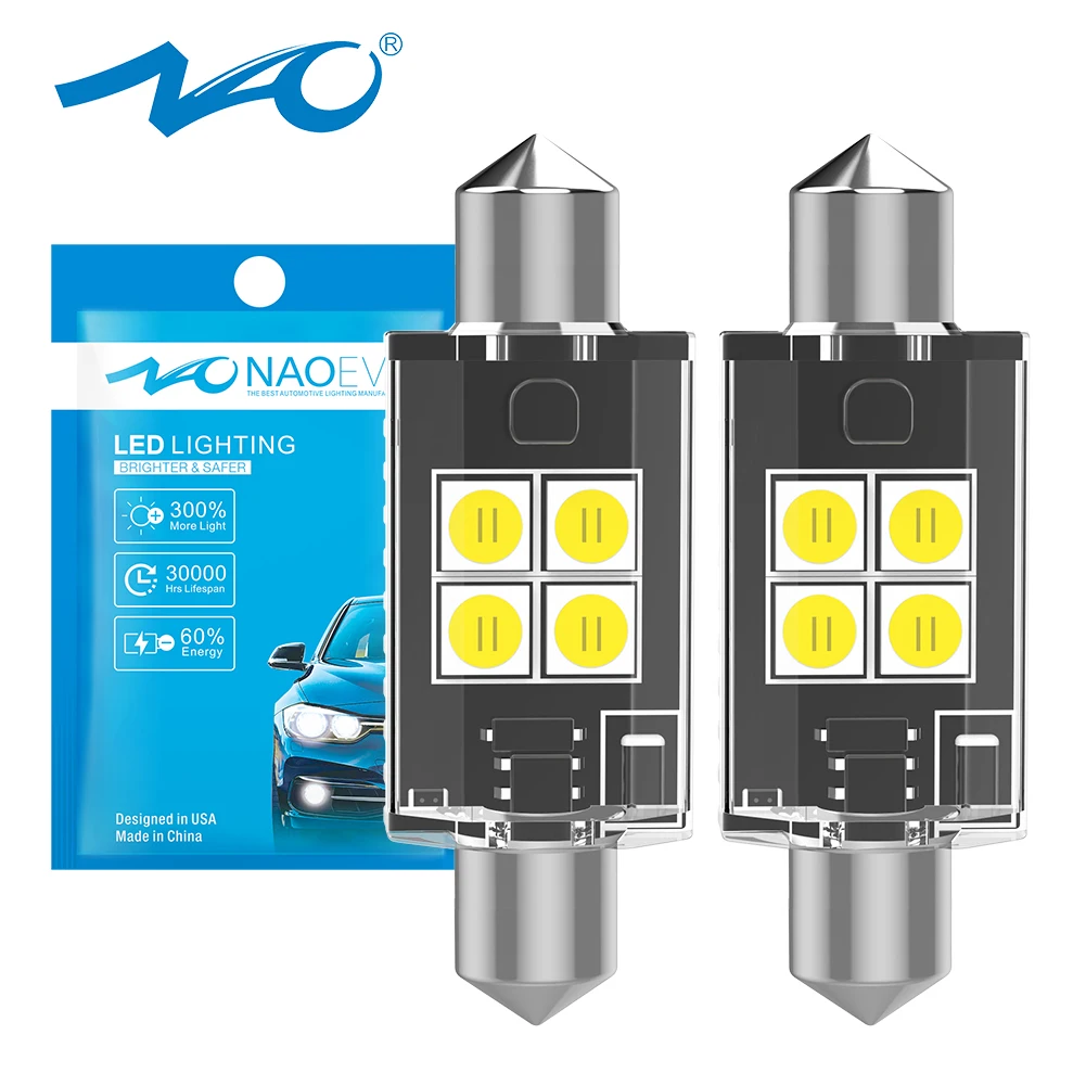 NAO C5W LED CANBUS C10W 12V 3030 SMD Error Free Festoon 31mm 36mm 39mm 41mm For Car Interior Light Reading License Plate Lamp