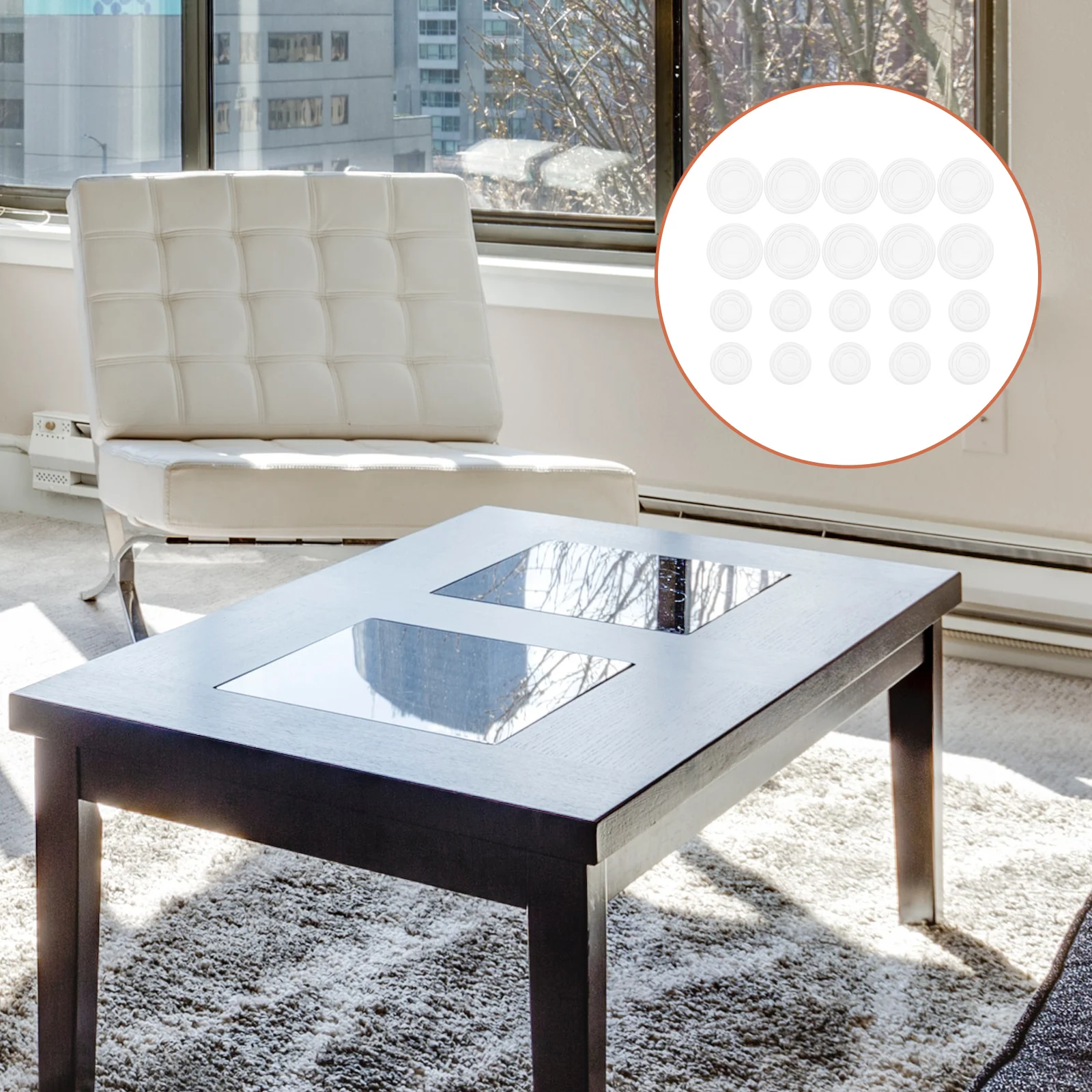 

50Pcs Transparent Silicone Anti-Slip Cushions Furniture Bumpers Protective Pads for Glass Table Marble Top Furniture Bumper Pads