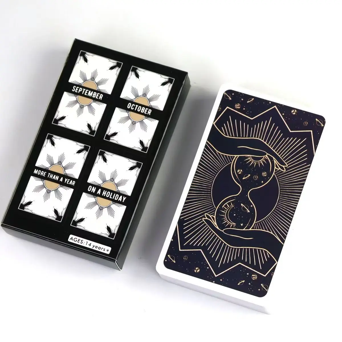 54 cartes cartes Oracle de synchronisation divine - Quand? Obtenez des réponses rapides aux questions relatives au temps avec ce jeu Oracle 10,3 x 6 cm