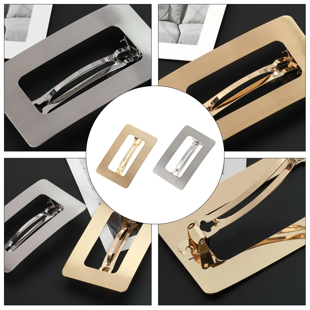 

2pcs Metal Spring Hair Clips Alloy Hairpins Durable Lightweight Non Slip European American Hair Accessories Styling Aid