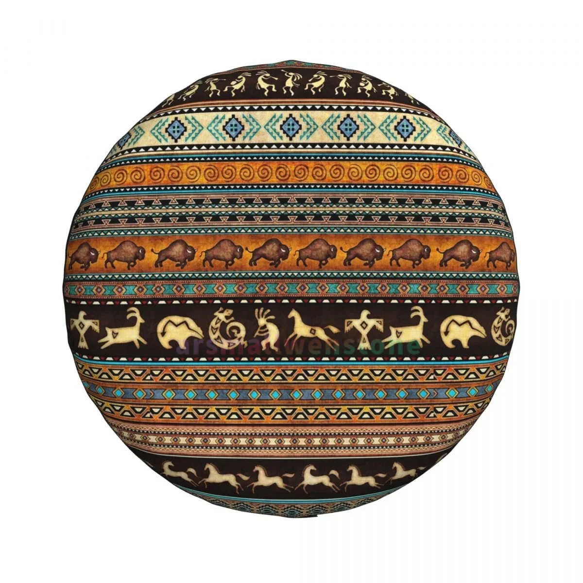 Vintage Boho Ethnic Pattern Anti-UV Tire Cover for Trailer RV SUV, Waterproof Tire Cover with Anti-Fouling Coating, 14-17 Inch