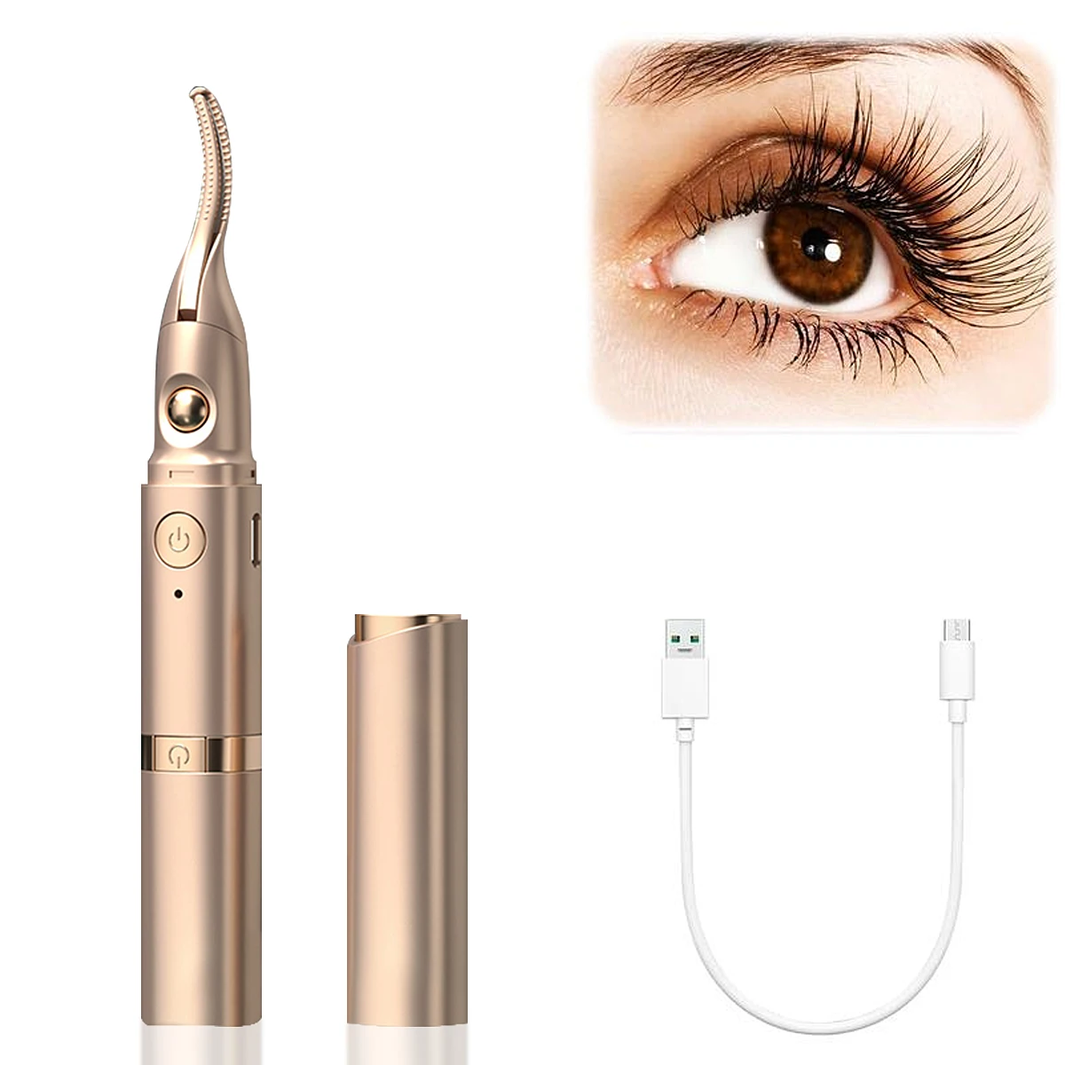 2025 beheizte Wimpernzange – wiederaufladbare USB-elektrische Wimpernzange – Wimpernzange beheizt, schnelles Aufheizen innerhalb von 3 Sekunden
