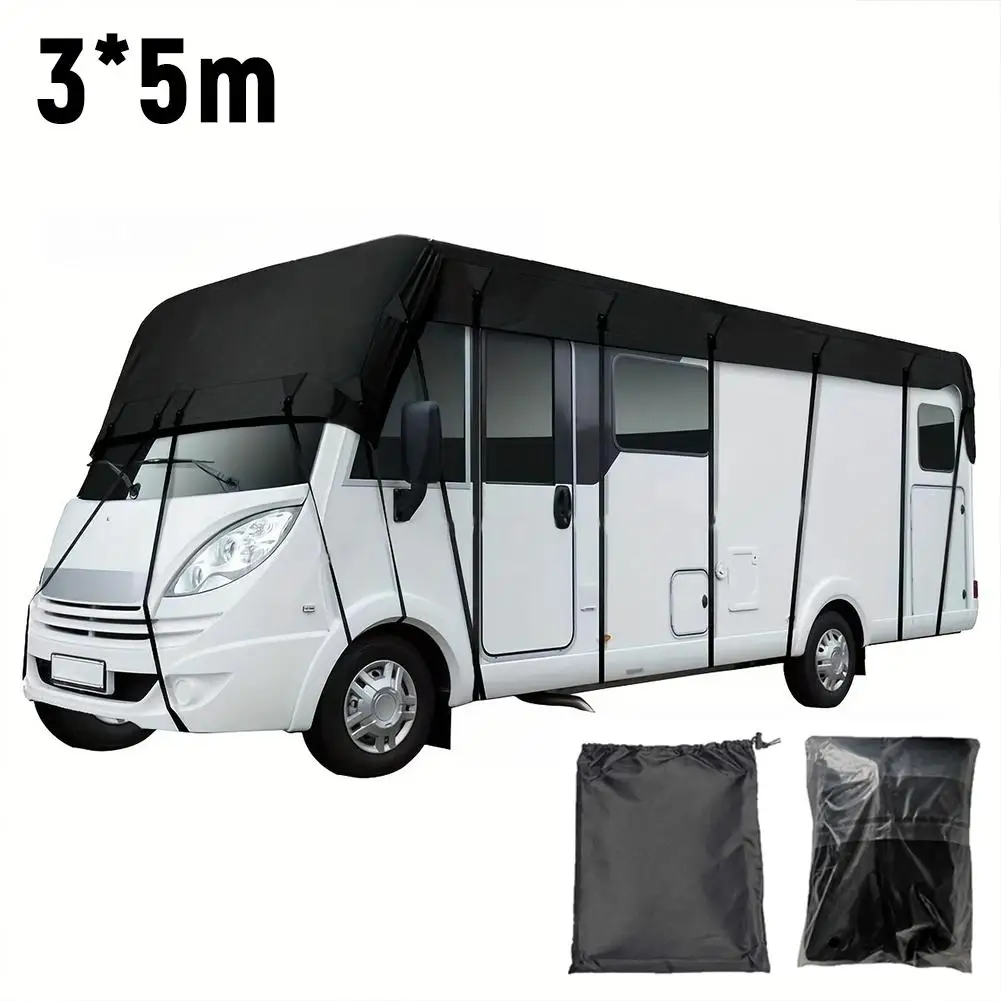 

210D Oxford Cloth RV Roof Protective Cover Waterproof Sun Protection Sunshade Car Covers Caravan Roof Rooftop Tarpaulin