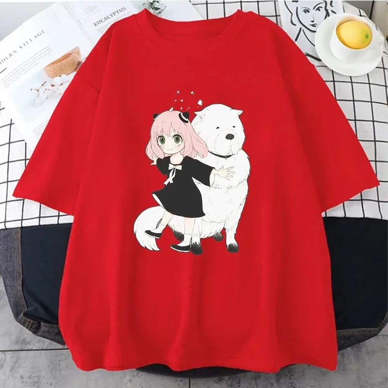 Men Cotton Short Sleeve Anime Mange Anya Forger Art Men Tee Clothing Creativity All-math T-Shirts Oversize Breathable O-Neck