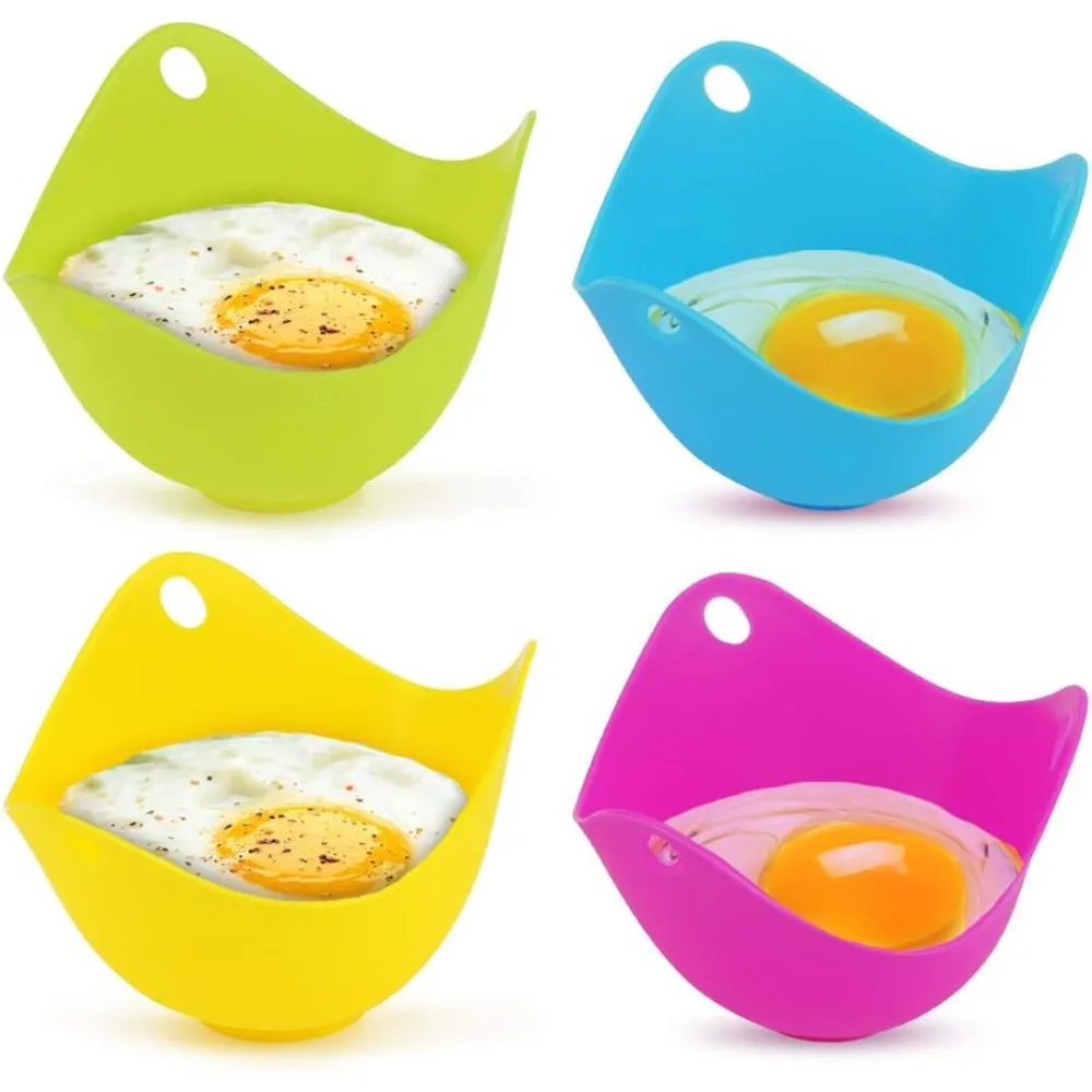 Silicone Egg Poacher Heat Resistant Thickened Stable Steam Eggs Tray Poaching Pods Pan Egg Mould Kitchen Cooking Tool Accessory
