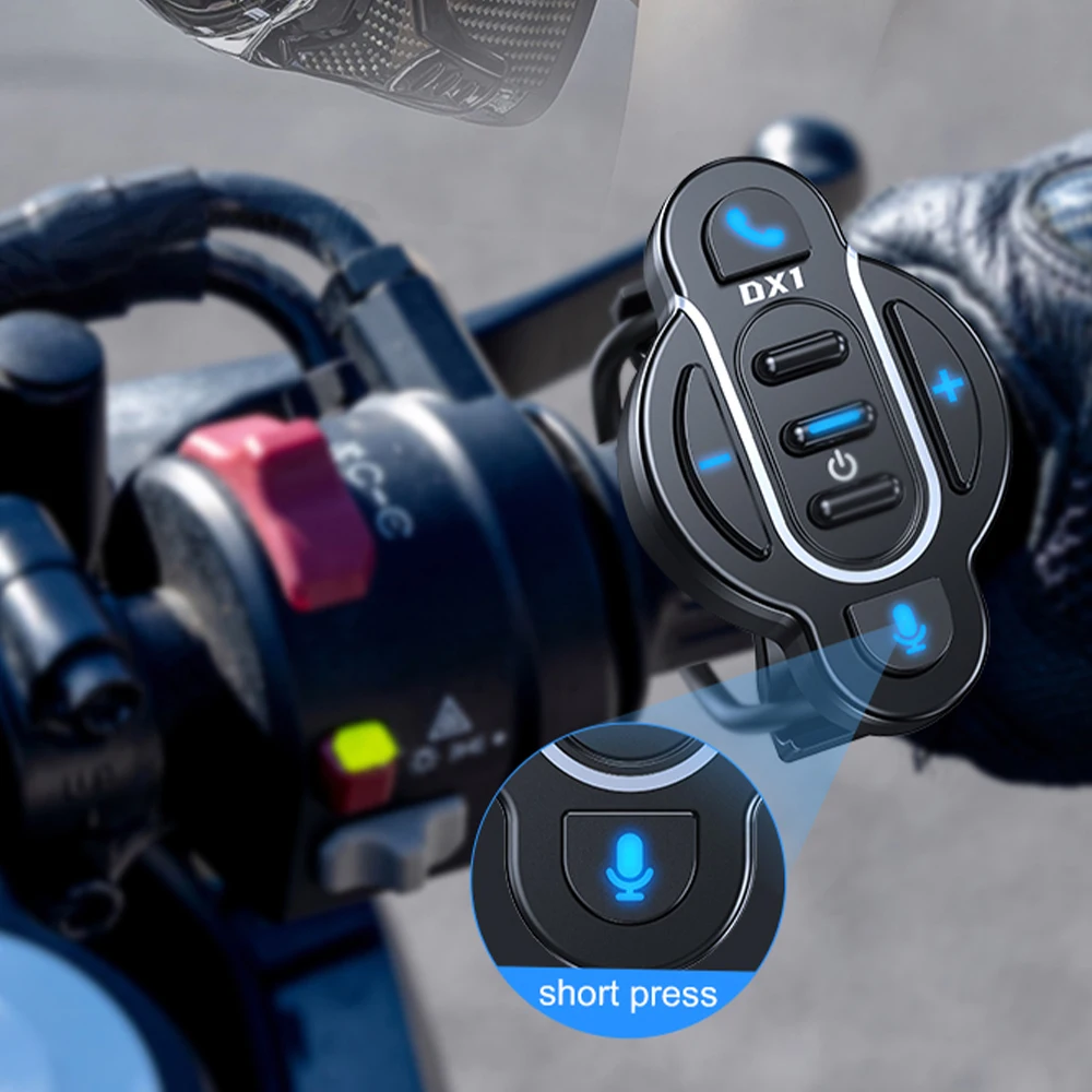 Bluetooth 5.4 Remote Controller Motorcycle Bike Handlebar Media Controller Voice assistant Wireless Call Waterproof Music Player