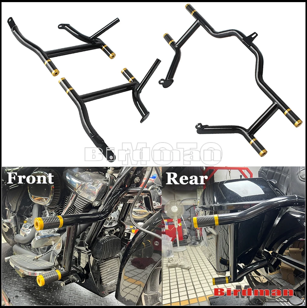 

For Harley CVO Street Electra Glide Road King 14-24 Motorcycle Anti-collision Bar Bumper Frame Protector Engine Guard Crash Bar