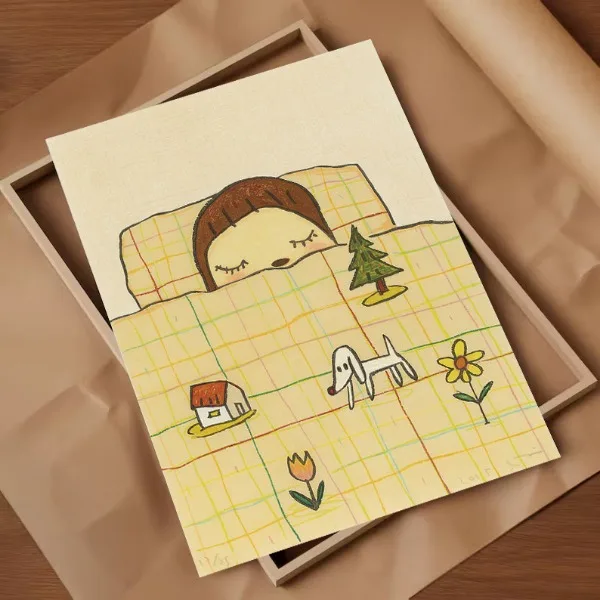 Yoshitomo نارا الفن سلسلة المشارك طباعة قماش صور المنزل لغرفة المعيشة وغرفة النوم جدار ديكور حديث اللوحة بدون إطار