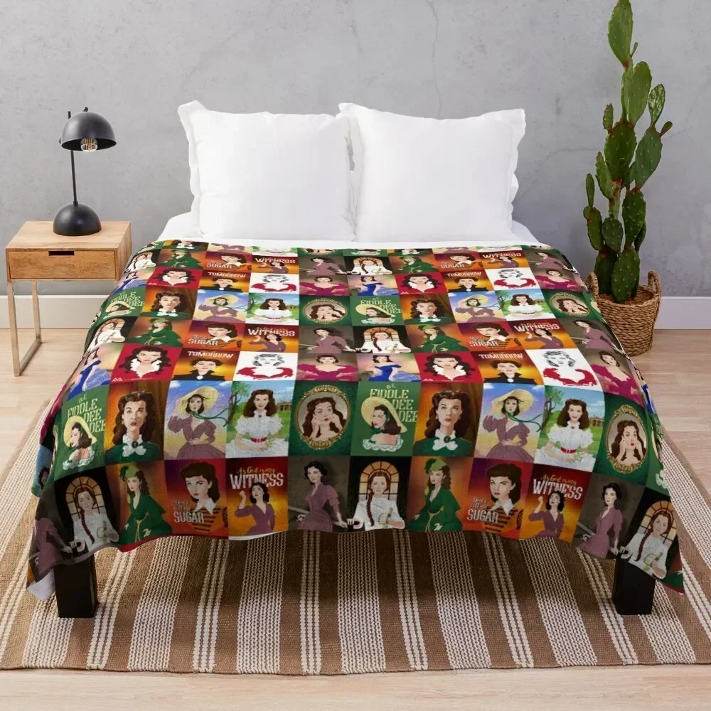 

Scarlett patchwork Throw Blanket Plush anime Stuffeds Soft Plush Plaid Blankets