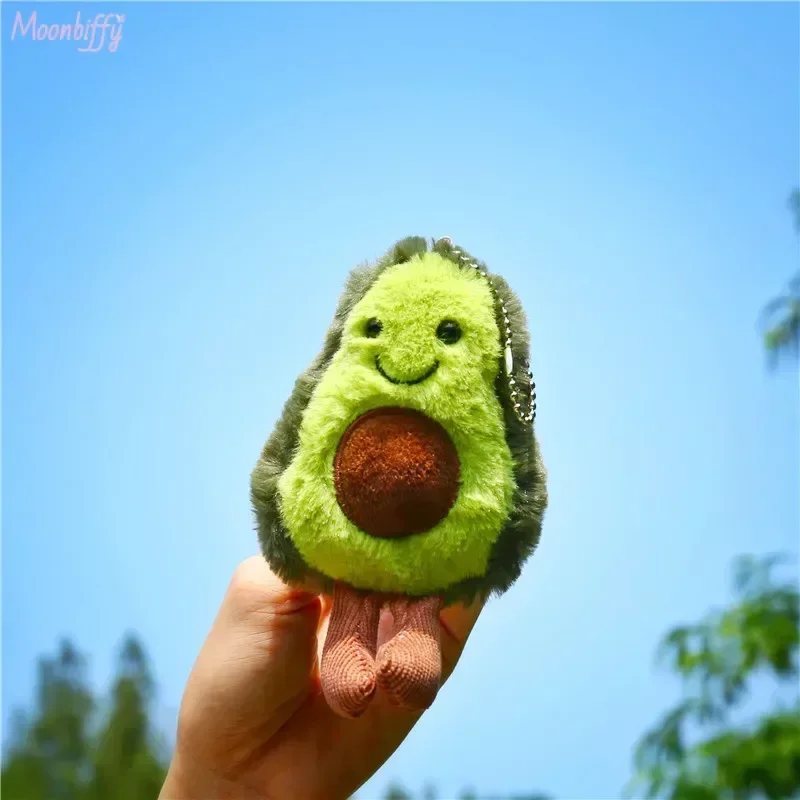 13cm Cute Avocado Keychain Stuffed Plush Filled Doll Toys Key Ring Child Christmas Gift Girl Baby Children Small Women Key Chain