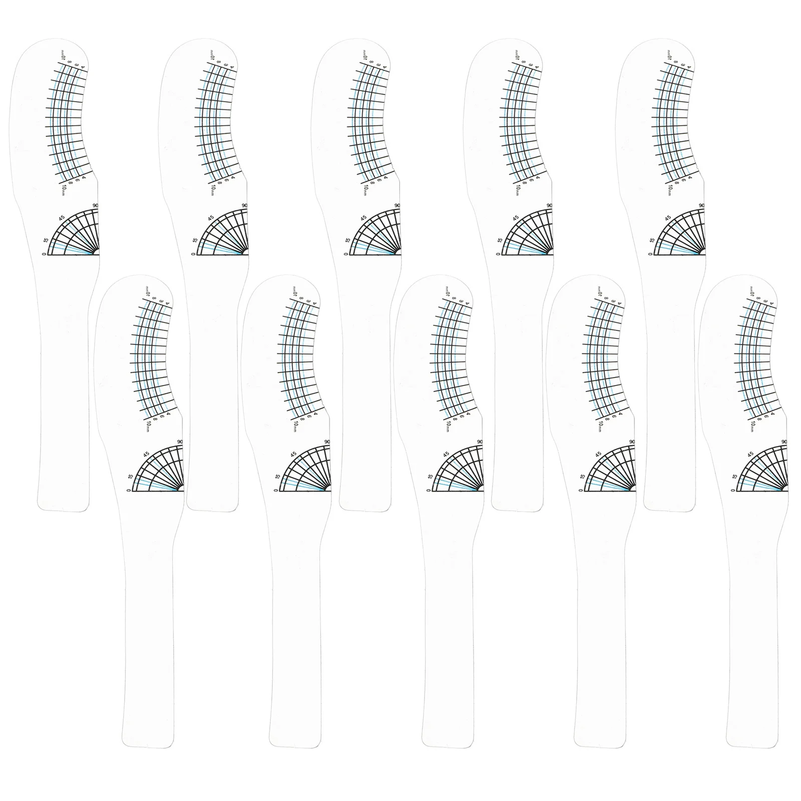 

10Pcs Lash Measuring Ruler Eyelash Length Measurement Tool High Precision Plastic Ruler for Eyelash Artists Lash Tech Must Haves