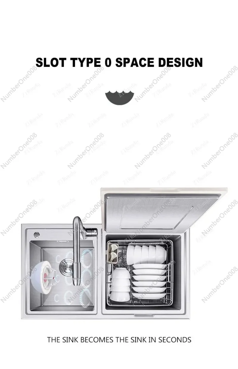 Mini Dishwasher Dishwasher Portable Wave Making Dish Vegetables and Fruits Washing Machine USB Connector