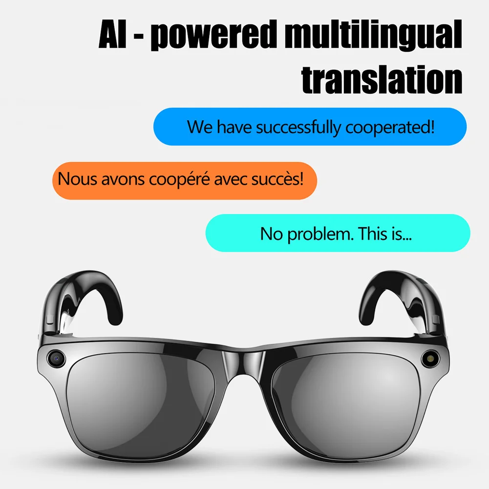 XK OEN Pro نظارات ذكية مساعد صوت التحكم الدردشة GPT 100MP HD كاميرا نظارات 260mAh قابلة للشحن بلوتوث دعوة النظارات الشمسية #3