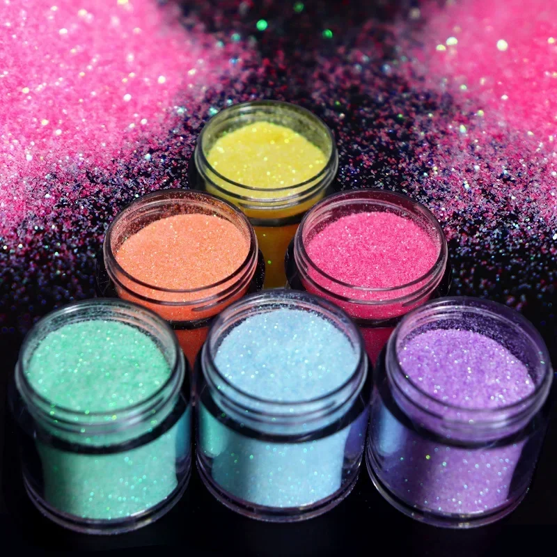 10ml/bottle Candy Sugar Glitter Tweed Powder Acrylic Carving Powders 3D Sculpture Powder Manicure Powder for Nail Art Decoration