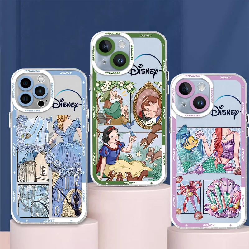 Disney Pretty Princess Cinderella Clear Case For Apple iPhone 15 14 13 12 11 Pro Max 13 12 Mini XS XR X 7 8 6 6S Plus Soft Cover