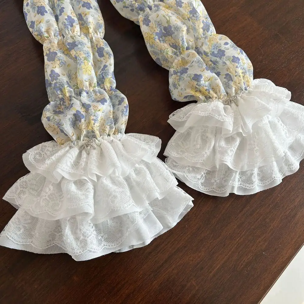 New Lace Hand Sleeves Breathable Layered Ballet Socks Sweet Polyester Sleeves