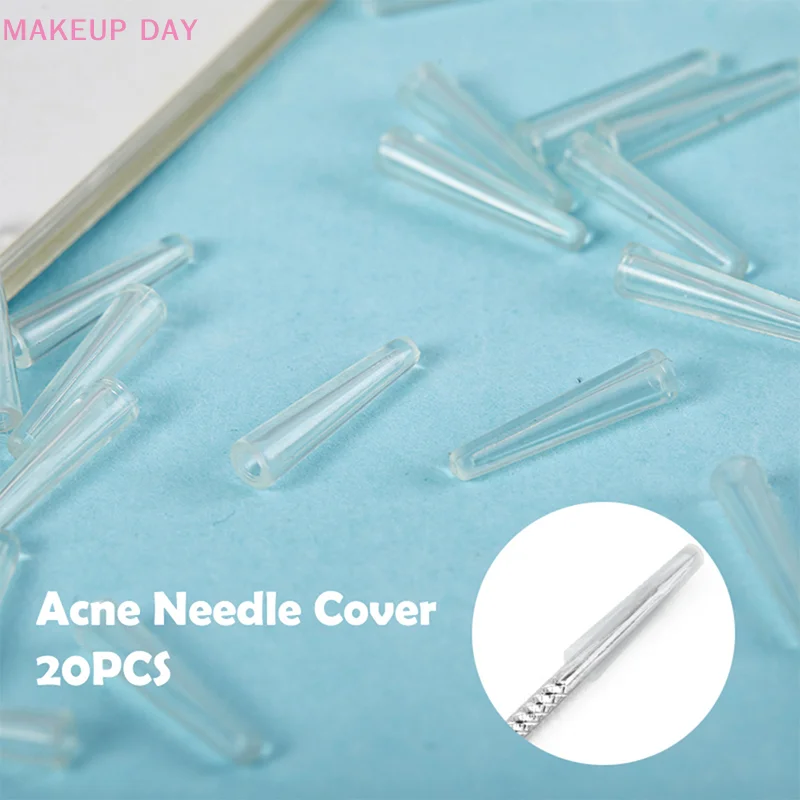 Acne Needle Protector Nail Clipper Cover, capa protetora para tesoura de cutícula, ferramenta Manicure Pedicure, Dead Skin Cap, 20pcs