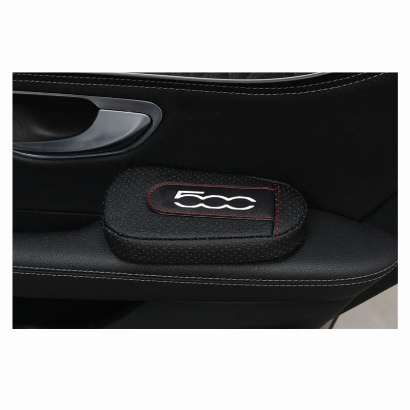 Car styling For Fiat 500 Soft Leather Leg Cushion Knee Pad Armrest pad Interior Car Accessories