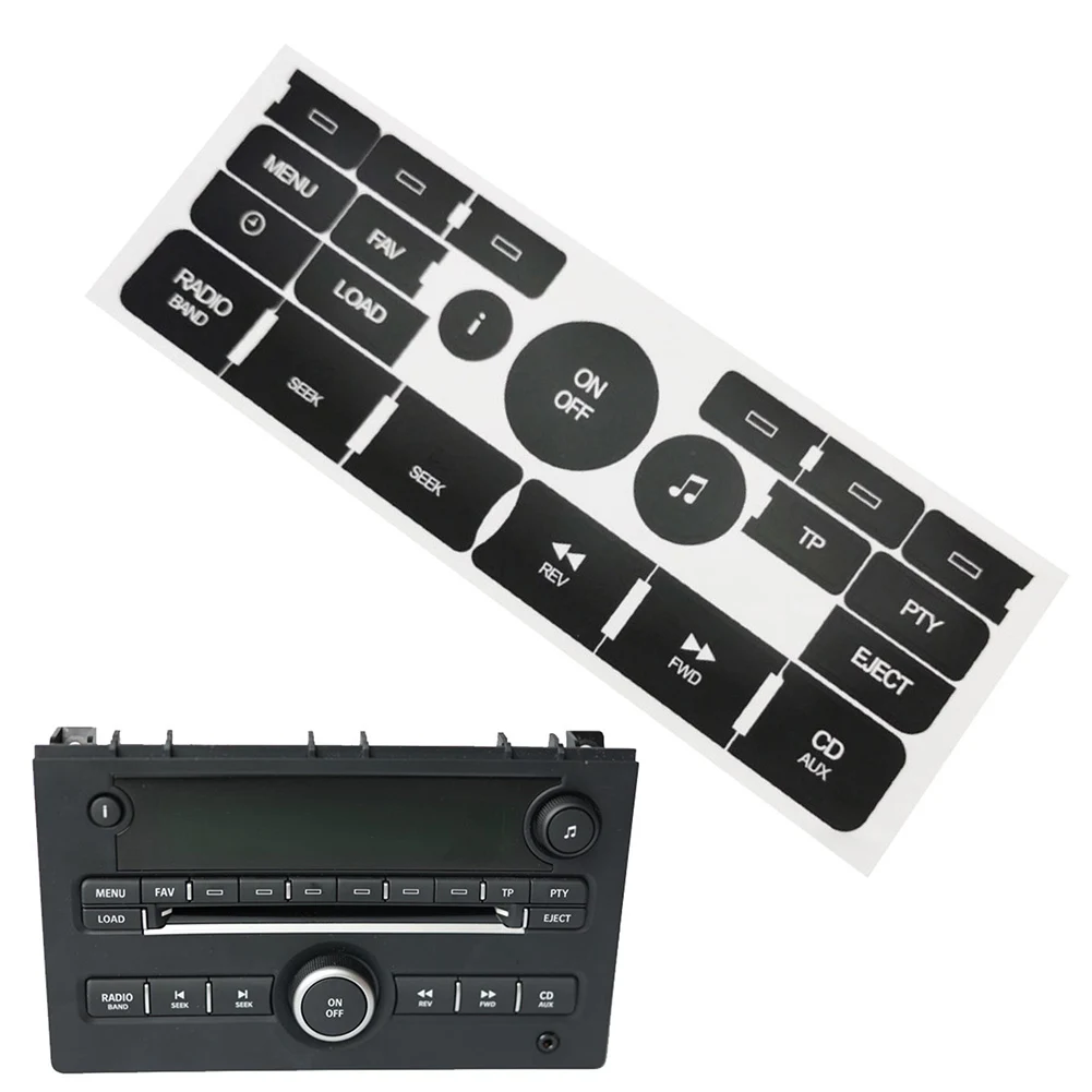 For Saab 9-3 9-5 2007-09 STEREO Radio Button Repair Decals Stickers Automotive Accessories