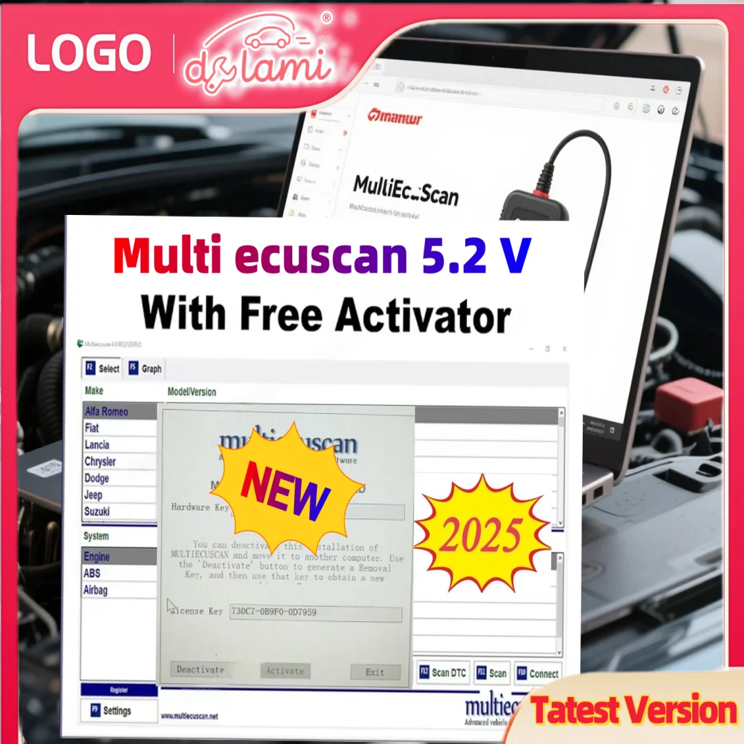 

Последняя версия 2025 годаMultiecuscan 5.2 для программного обеспечения Fiat Multiecuscan V5.2 для программного обеспечения сканера Fiat/Chrysler/Dodge/Jeep/Suzuki