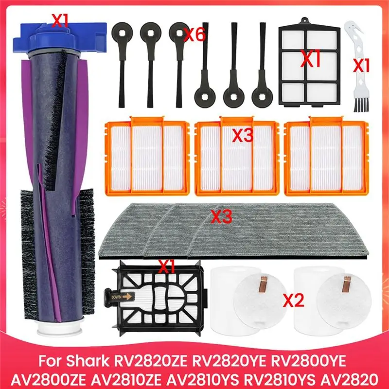 

ABWZ-Запчасти для робота-пылесоса Shark AV2820/RV2820YE/RV2820ZE: основная и боковые щетки, насадка для влажной уборки, предварительные и постмоторные фильтры
